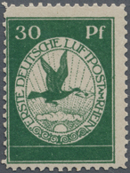 ** Deutsches Reich - Germania: 1912, 30 Pfg. Flugpost Rhein/Main, Postfrisch In übl. Zähnung, Geprüft B - Nuovi