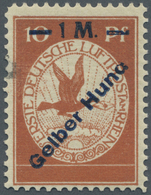 ** Deutsches Reich - Germania: 10 P'fg. "Gelber Hund", Fehldruck "Huna", Kab.-Stück Dieser Seltenheit M - Unused Stamps