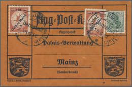 Br Deutsches Reich - Germania: 1912, Flugpost Am Rhein Und Main, 1 Mark Gelber Hund, Zwei Stück Mit 5 P - Neufs