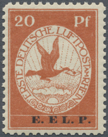 ** Deutsches Reich - Germania: 1912, 20 Pfg. E.EL.P., Tadellos Postfrisches Luxusstück, Mi. 450,- € - Ongebruikt