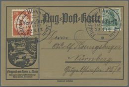 Br Deutsches Reich - Germania: 1912, „E. EL. P.” Aufdruck Auf 20 Pf. Rotorange Auf Karte Mit 5 Pf. Germ - Unused Stamps