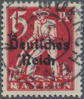 O Deutsches Reich - Inflation: 1920, 15 Pf. Abschiedsserie Mit Plattenfehler III "´B´ Von ´Bayern´ Unt - Brieven En Documenten