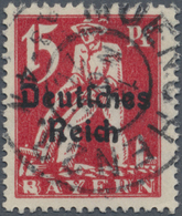 O Deutsches Reich - Inflation: 1920, 15 Pf. Abschiedsserie Mit Plattenfehler III "´B´ Von ´Bayern´ Unt - Storia Postale