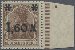 ** Deutsches Reich - Inflation: 1921, 1.60 Mark Auf 5 Pfg. Dunkelbraun, Stumpfschwarzer Aufdruck, Postf - Storia Postale