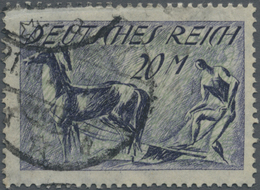 O Deutsches Reich - Inflation: 1921, 20 Mark Pflüger Mit "Unterdruck Kopfstehend" Als Gestempelter Ein - Lettres & Documents