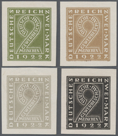 (*) Deutsches Reich - Inflation: 1922, "Deutsche Gewerbeschau München" 4 ESSAYS Zu 2 Mark Ziffern In Ver - Lettres & Documents