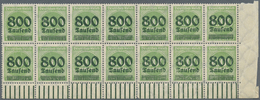 ** Deutsches Reich - Inflation: 1923, 800 Tsd. Auf 1000 Mark, Postfrisches Bogenteil Von 14 Marken Aus - Lettres & Documents