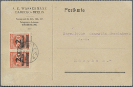 Br Deutsches Reich - Inflation: 1923, 2 Mio. Auf 200 M. Orangerot Im Waagerechten Paar Als Portogerecht - Lettres & Documents