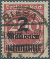 O Deutsches Reich - Inflation: 2 Mio. LIEGENDES WASSERZEICHEN, Sauber Gestempeltes Stück Der Seltenen - Brieven En Documenten