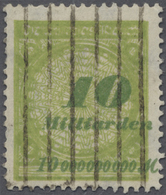 O Deutsches Reich - Inflation: 1923, 10 Mrd. M. Korbdeckel Mit Doppeldruck Des Markenbildes Mit Maschi - Brieven En Documenten