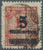 O Deutsches Reich - Inflation: 5 Mrd./ 10 Mio. Durchstochen Mit "Sprung In Der Rosette" (Haupttype), G - Lettres & Documents