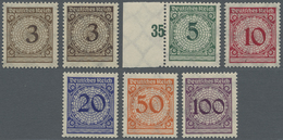 ** Deutsches Reich - Inflation: 1923, Freimarken: Korbdeckel-Muster 3 Pf Bis 100 Pf, Je Postfrisch, 3 P - Lettres & Documents