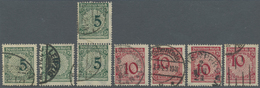 O Deutsches Reich - Weimar: 1924, Rentenpfennig-Ausgabe, 5 Pfg. Grün Und 10 Pfg. Rot, Jeweils Vier Wer - Unused Stamps