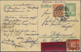 GA Deutsches Reich - Weimar: 1923, 50 Pfg. Rentenpfennig Und 10 Pfg. Adler Als Portogerechte Zufrankatu - Ongebruikt