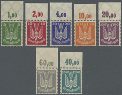 ** Deutsches Reich - Weimar: 1924, Flugpostmarken: Holztaube, Perfekter, Ungefalteter Luxus-Oberrandsat - Unused Stamps