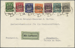 Br Deutsches Reich - Weimar: 1924, 5Pf. Bis 300Pf., Flugpostmarken:Holztaube, Kpl. Satz Auf Luftpostbri - Ongebruikt