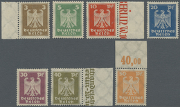 ** Deutsches Reich - Weimar: 1924, Freimarken: Neuer Reichsadler 3 Pf Bis 50 Pf, Postfrischer Luxus-Sat - Unused Stamps