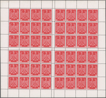 (*) Deutsches Reich - Weimar: 1924, 10 Pf Reichsadler Rot, Probedruckbogen Eines Nicht Angenommenen Entw - Unused Stamps