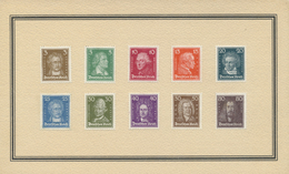 Br Deutsches Reich - Weimar: 1926, Minister-Klappkarte Mit Eingeklebten 3 Pf. Bis 80 Pf. Berühmte Deuts - Unused Stamps