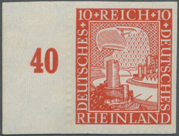 * Deutsches Reich - Weimar: 1925, 10 Pf, 1000 Jahre Deutsches Rheinland, Allseitig Gut Gerandetes Link - Ongebruikt