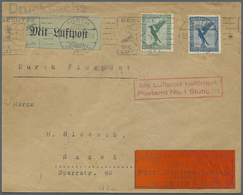 Br Deutsches Reich - Weimar: 1926 FLUGPOST: Brief Zum Erstflug Fürth-Stuttgart-Basel Am 12.4.1926, Fran - Neufs