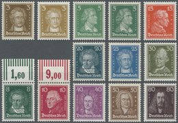 ** Deutsches Reich - Weimar: 1926 - 1927, Freimarken: Berühmte Deutsche, 13 Werte Im Postfrischen Luxus - Unused Stamps