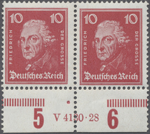 **/* Deutsches Reich - Weimar: 1926, Freimarke 10 (Pf) Friedrich Der Große, Postfrisches Paar (Falz Am Un - Ongebruikt