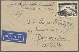 Br Deutsches Reich - Weimar: 1928 (10.10.), Zwei Flugpostbriefe Jeweils Frankiert Mit Zeppelin 4 RM. Bz - Neufs