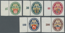 ** Deutsches Reich - Weimar: 1928, Deutsche Nothilfe: Landeswappen (III), Komplette Serie Von 5 Werten, - Ongebruikt