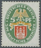 * Deutsches Reich - Weimar: 1928, Nothilfe 5+5 Pfg. Wappen Von Hamburg Mit Stehendem Wasserzeichen, Un - Neufs