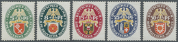 ** Deutsches Reich - Weimar: 1929, Deutsche Nothilfe: Landeswappen, Postfrischer Luxussatz Mit Befund D - Neufs