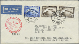 Br Deutsches Reich - Weimar: 1930, Südamerikafahrt, 2 Mark Und 2x 4 Mark Auf Zeppelinbrief, Sauber Gest - Neufs