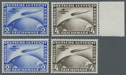 * Deutsches Reich - Weimar: 1930, "Südamerikafahrt", 2 Komplette Sätze In Beiden WZ- Bzw. Riffelungsva - Neufs