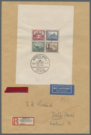 Br Deutsches Reich - Weimar: 1930, IPOSTA-Block, Tadellos Schneeweißer Block Auf Eilboten-R-Brief Von B - Neufs