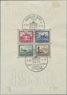 O Deutsches Reich - Weimar: 1930, Iposta-Block Mit SST "Berlin 21.9.30", Vorder- Und Rückseitige Falzs - Ongebruikt