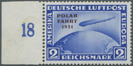 ** Deutsches Reich - Weimar: 1931, Polar-Fahrt Zeppelin 2 M Mit ABART „ohne Bindestrich" Tadellos Postf - Neufs