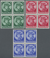 **/ Deutsches Reich - 3. Reich: 1933, Friedrich Der Große, Postfrische Luxus-Viererblock-Serie (Mi€1.320 - Neufs