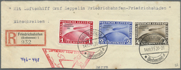 Brfst Deutsches Reich - 3. Reich: 1933, Chicagofahrt, Komplette Serie Auf Großem Zeppelin-Briefstück Saube - Ongebruikt