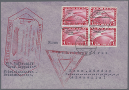 /Br Deutsches Reich - 3. Reich: 1933, 1 Mark Chicagofahrt Als Sehr Sauberer Und Gut Gezähnter Viererbloc - Unused Stamps