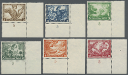 */** Deutsches Reich - 3. Reich: 1933, 3 Pf. Bis 40 Pf. Wagner, Taufrische Ungefaltete Bogenecken Rechts - Unused Stamps