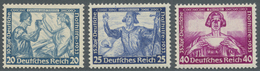 ** Deutsches Reich - 3. Reich: 1933, 20 Pfg., 25 Pfg. Und 40 Pfg. Wagner Je Mit Zähnung K 14:13, Postfr - Ongebruikt