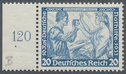 ** Deutsches Reich - 3. Reich: 1933, 20 Pfg. Wagner Vom Bogenrand Postfrisch, Ganz Minimale Haftspuren, - Neufs