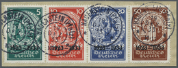 Brfst Deutsches Reich - 3. Reich: 1933. Marken "10 Jahre Dt. Nothilfe" (aus Bl. 2) Als 4er-Streifen Auf Br - Ongebruikt