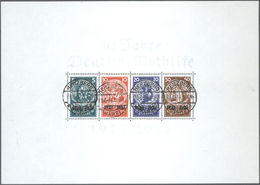 O Deutsches Reich - 3. Reich: 1933, Nothilfe-Block In Originalgröße, Entwertet "HERZBERG * (HARZ) A 23 - Unused Stamps