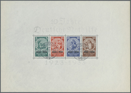 O Deutsches Reich - 3. Reich: 1933, Nothilfe-Block, Falsch Gestempelt, Entsprechend Signiert Peschl, G - Unused Stamps