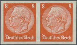 * Deutsches Reich - 3. Reich: 1933, 8 Pfg. Hindenburg Mit Wasserzeichen Hakenkreuze Sehr Breitrandig U - Neufs