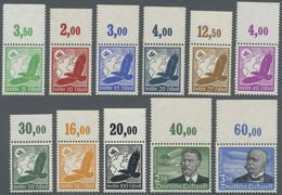 ** Deutsches Reich - 3. Reich: 1934, Flugpostmarken, Luxus-Oberrand-Satz, Einheitlich Mit Durchgezähnte - Ongebruikt