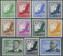 ** Deutsches Reich - 3. Reich: 1934, Flugpostmarken 5 Pf Bis 3 M, Komplette Ausgabe Von 11 Postfrischen - Neufs