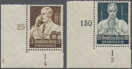 **/* Deutsches Reich - 3. Reich: 1939, 3Pfg. Und 20Pfg. Stände, Jeweils Mit Linker Unterer Bogenecke, 3Pf - Ongebruikt