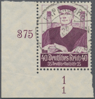 O Deutsches Reich - 3. Reich: 1933, 40Pf. Stände, Linke Untere Bogenecke Mit FN"1", Ideal Zentrisch Ge - Ongebruikt